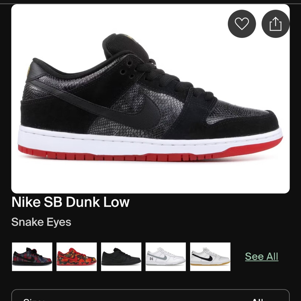 Nike SB Dunk Low Black and Red Sneakers